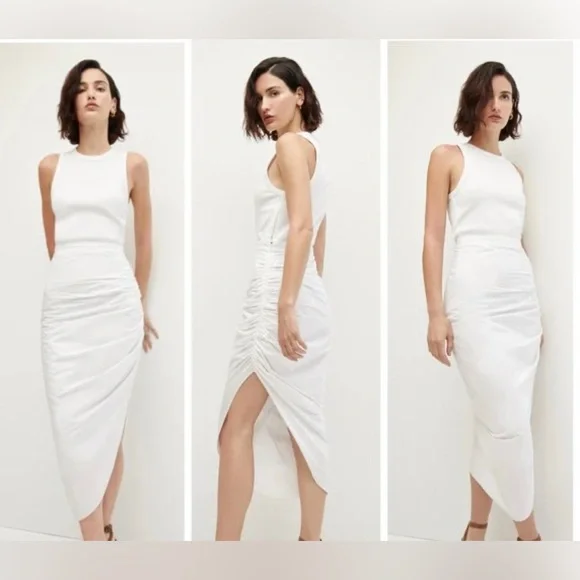 Veronica Beard Finca Mixed-Media Dress white medium - Picture 1 of 5